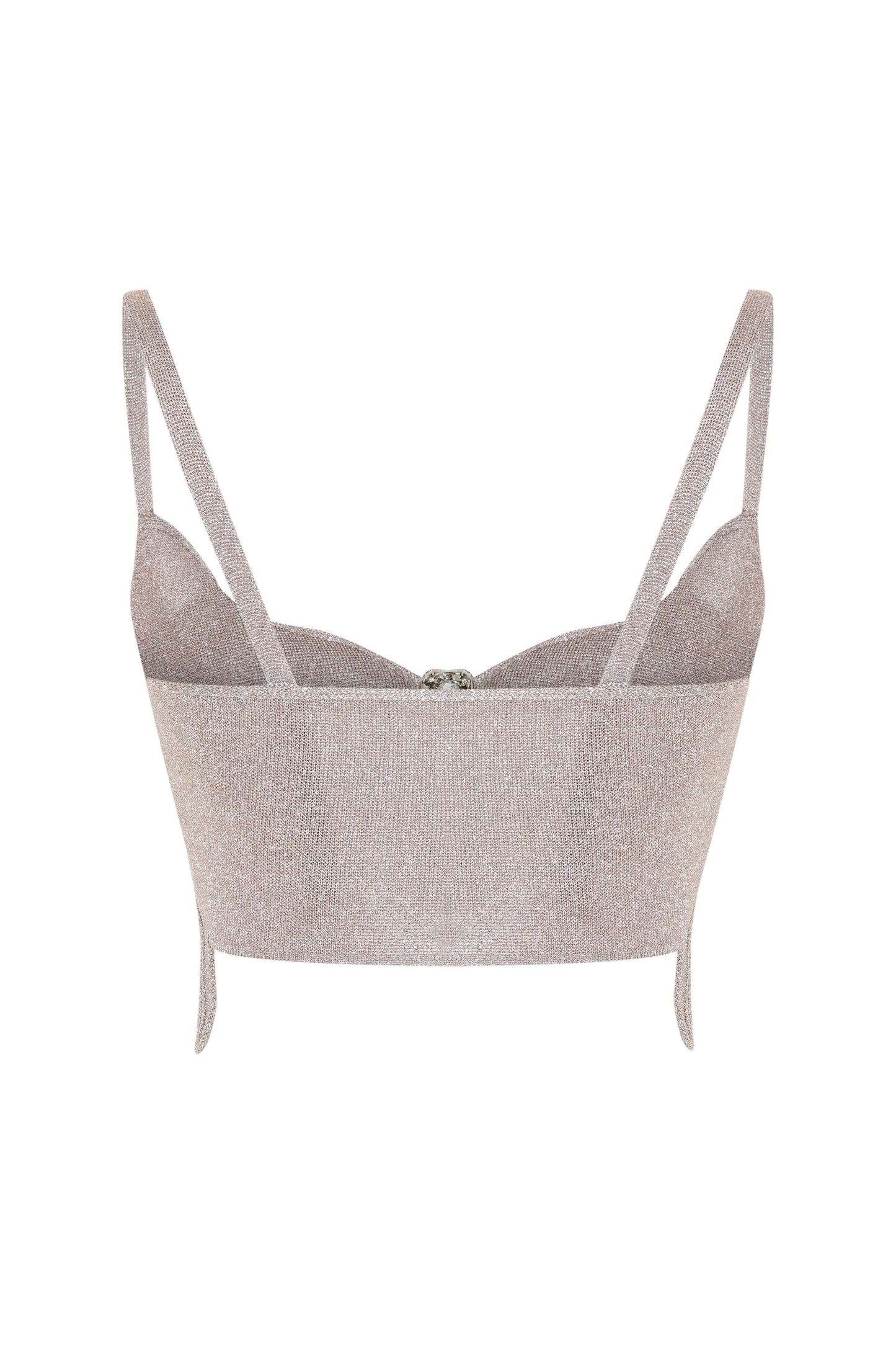 JENDUE Zahrâ Crop - Shimmering Crystal Knit Bralette