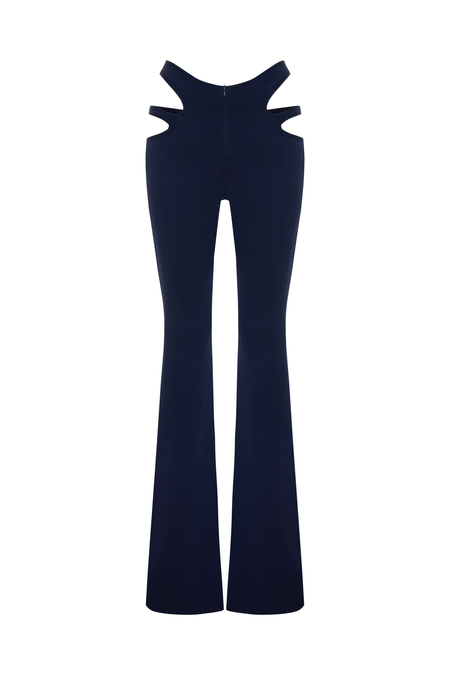 JENDUE Luma Eria Trousers - Cut-Out High-Waist Flare Pants