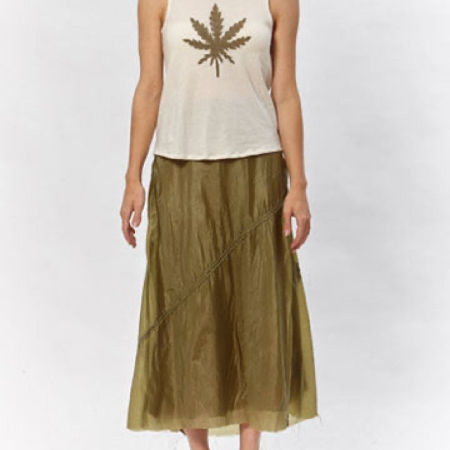 Harriet Parachute Skirt-Olive