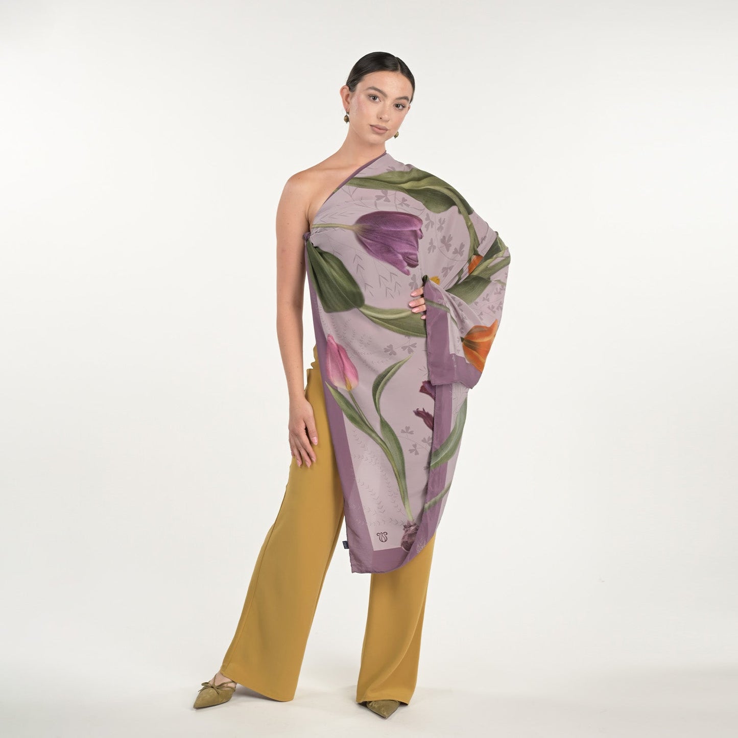 Tulip Scarf In Mauve