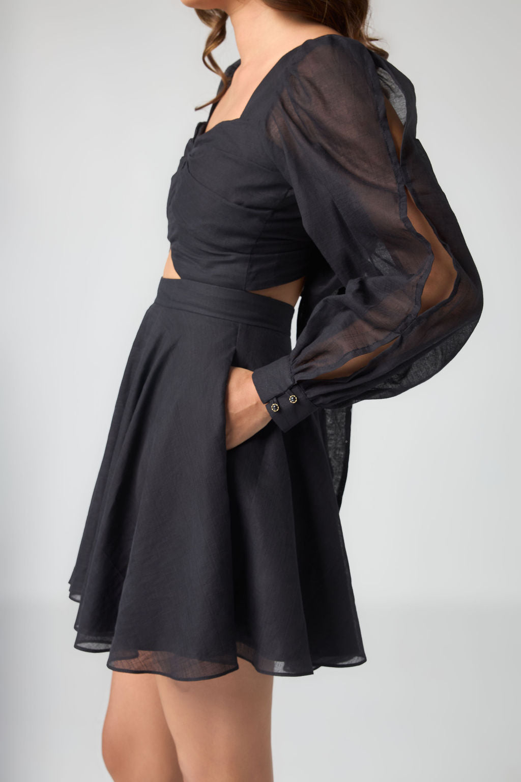 Lizzi Lantern Sleeve Dress