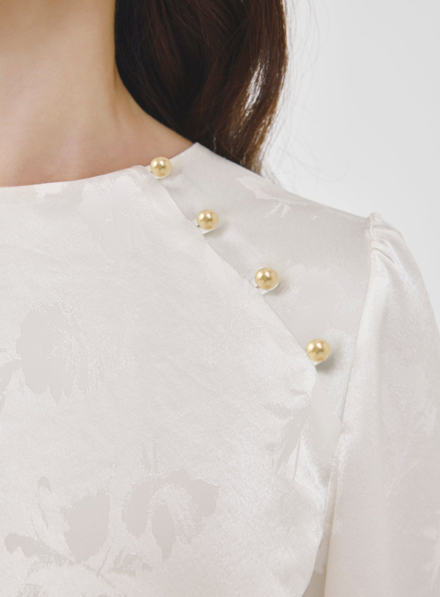Off-White Floral Print Blouse