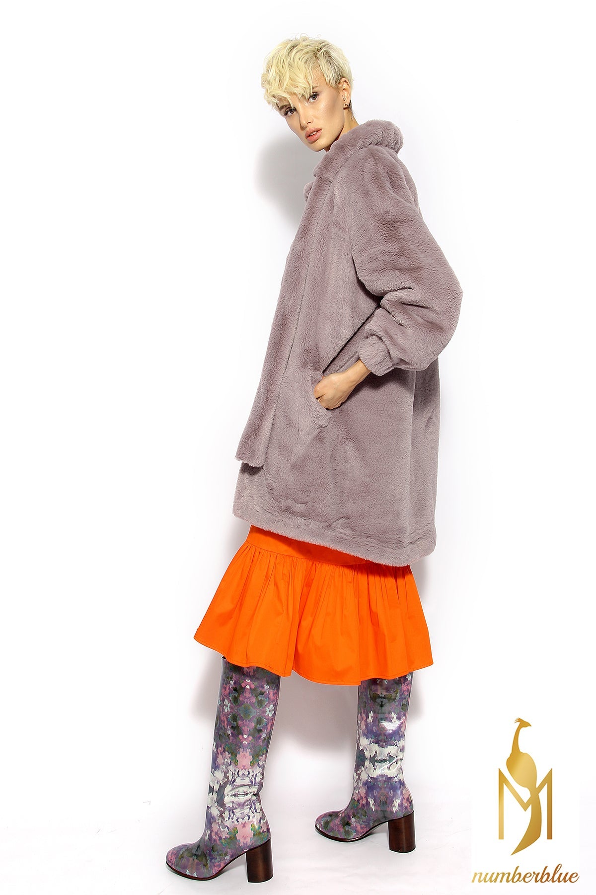 Jacke aus Kunstpelz