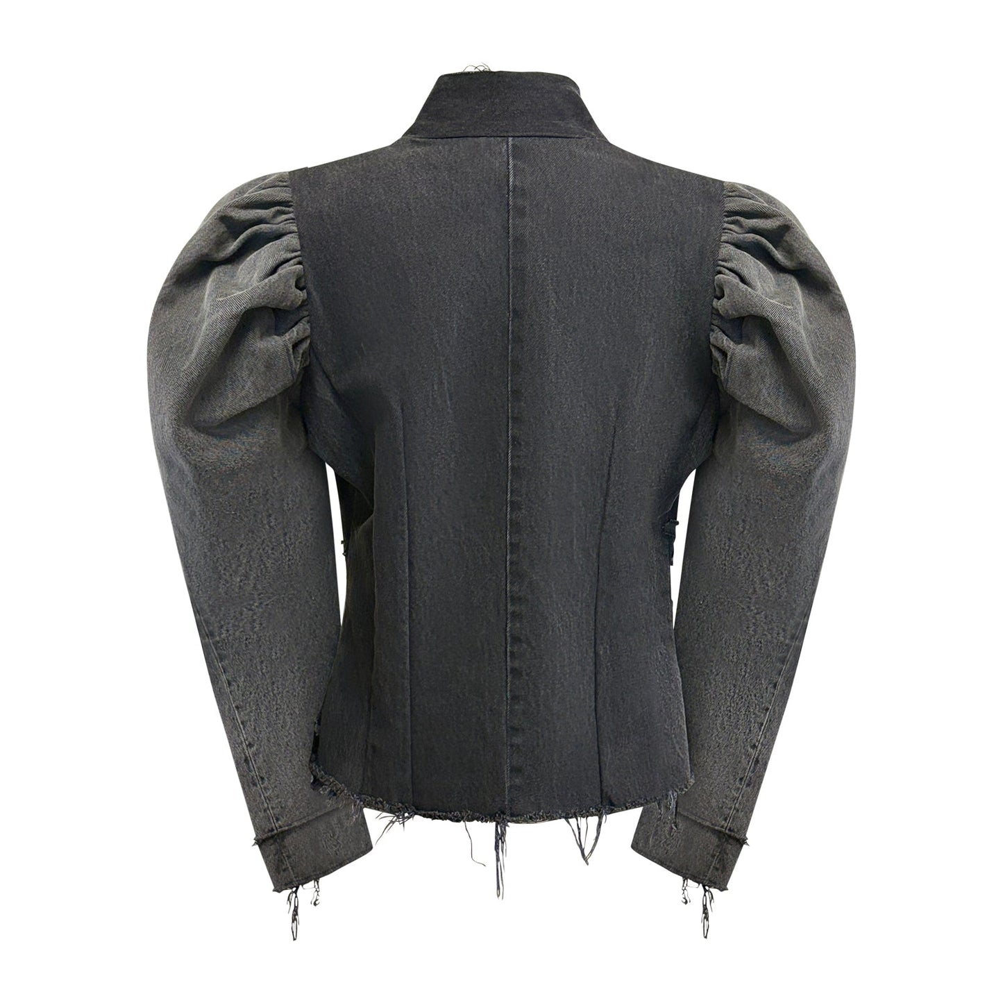 Emma Jacket –Distressed Black Chrysanthemum
