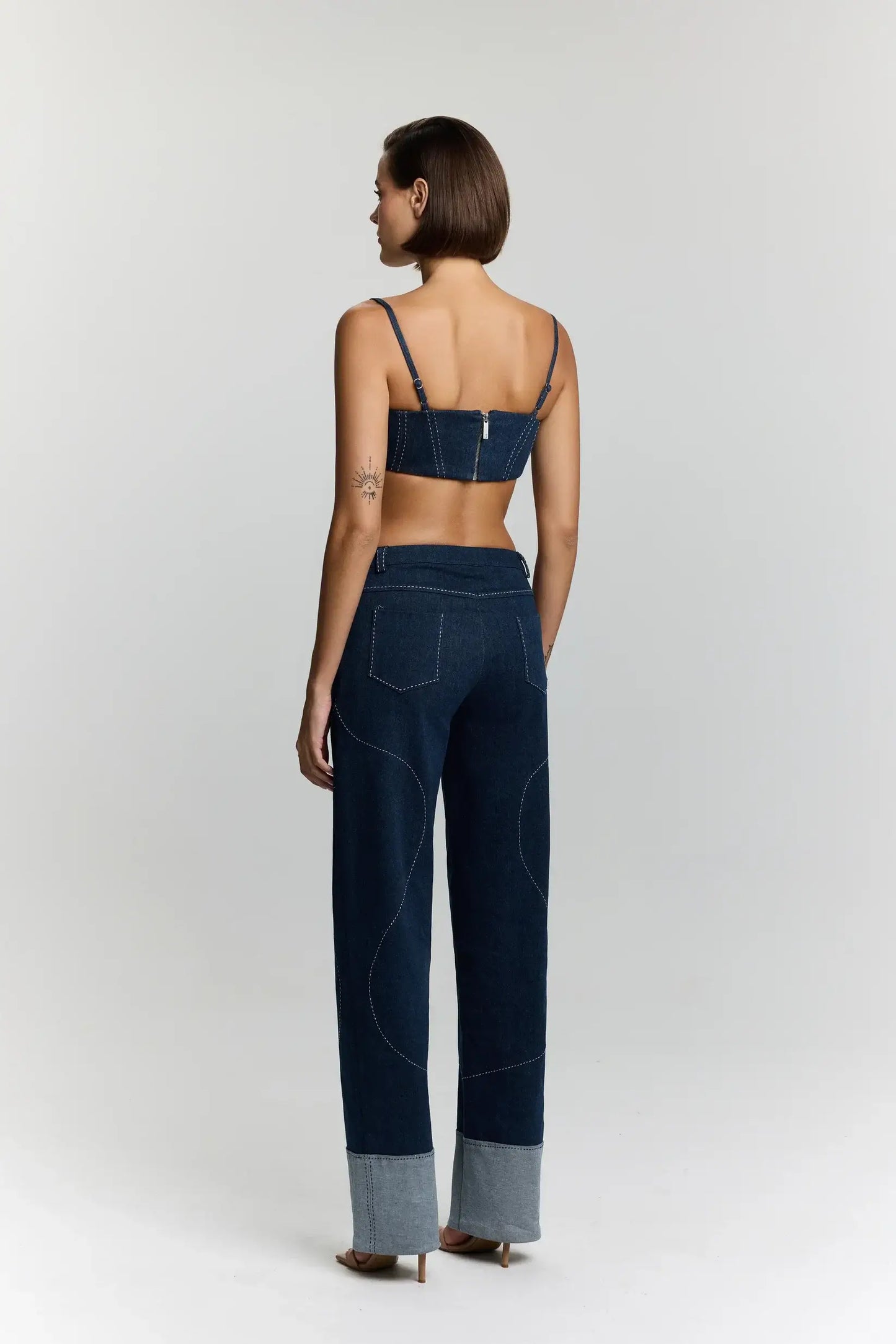 JENDUE Clementine Denim Jean - High Waisted Wide Leg