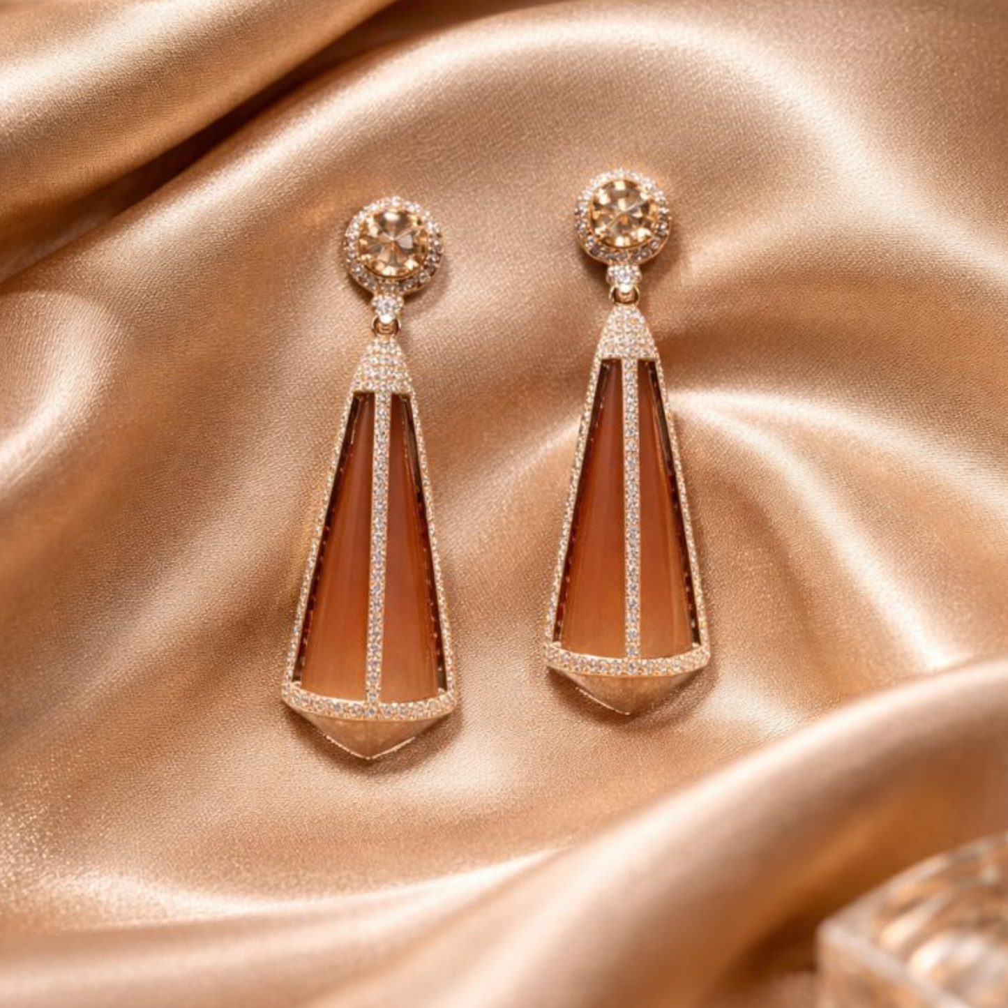 Golden Hour Citrine & Diamond Drops