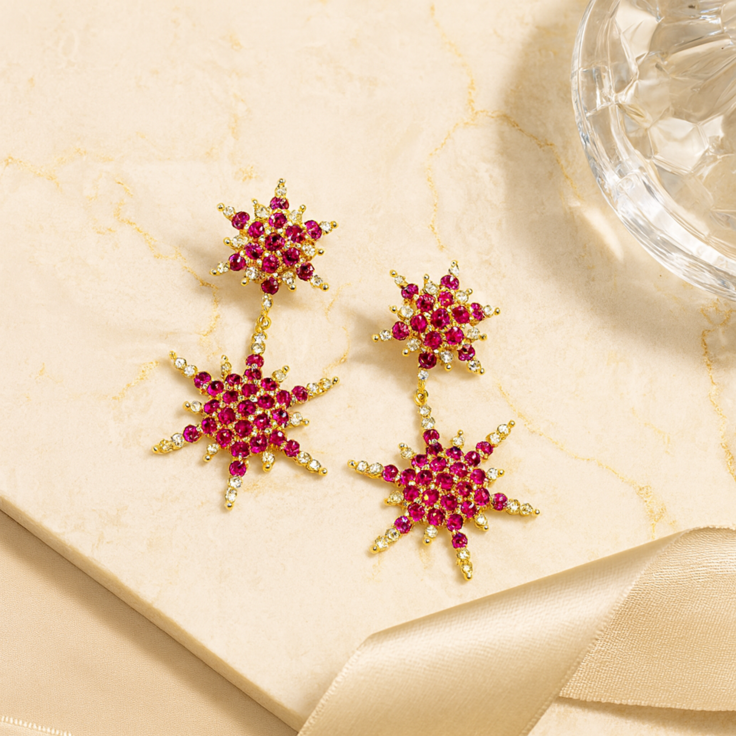 Pink Comet Earrings
