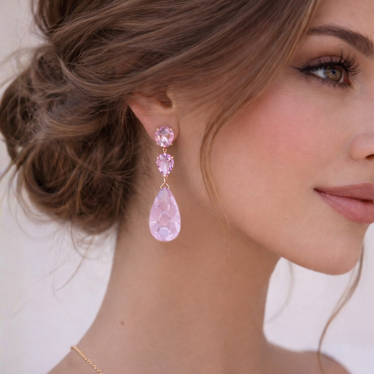 14K Gold Amethyst Drop Earrings