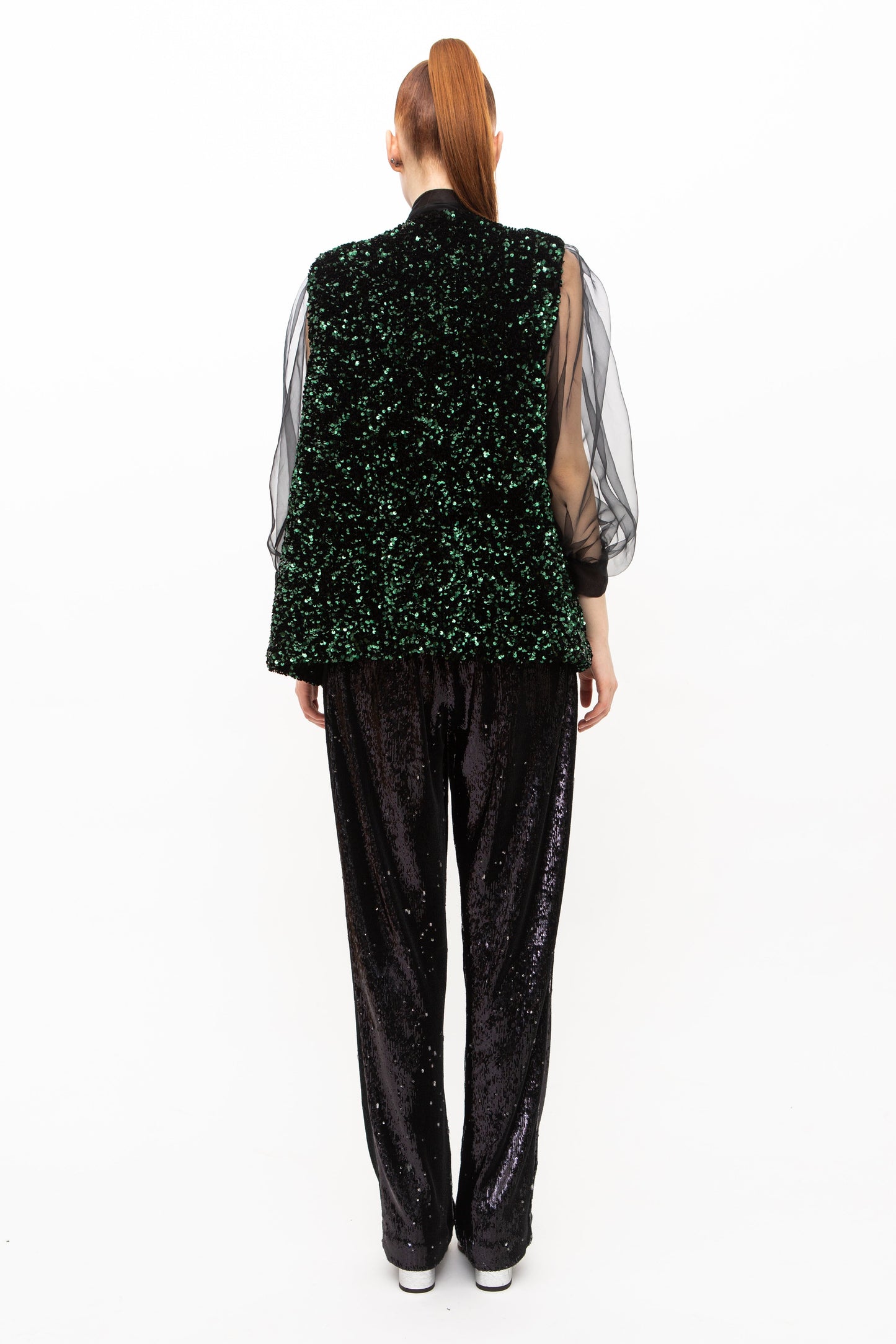 Vest Sequins Green