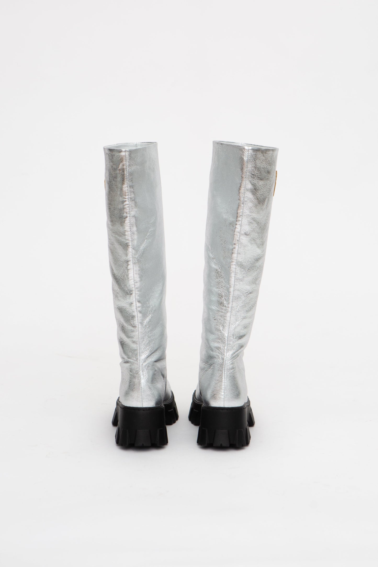 Handmade Boots Padded Silver