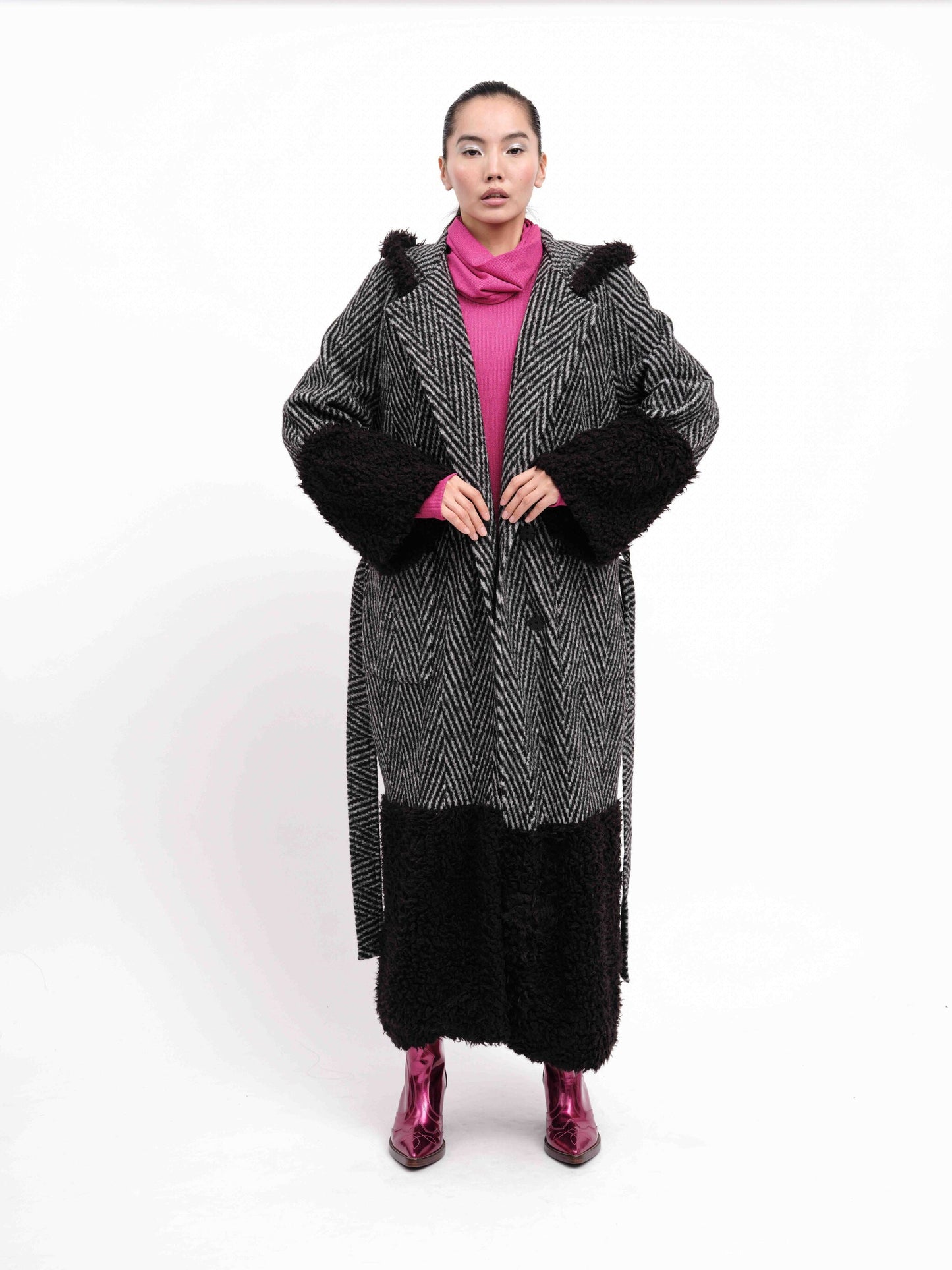 Coat Grey Black