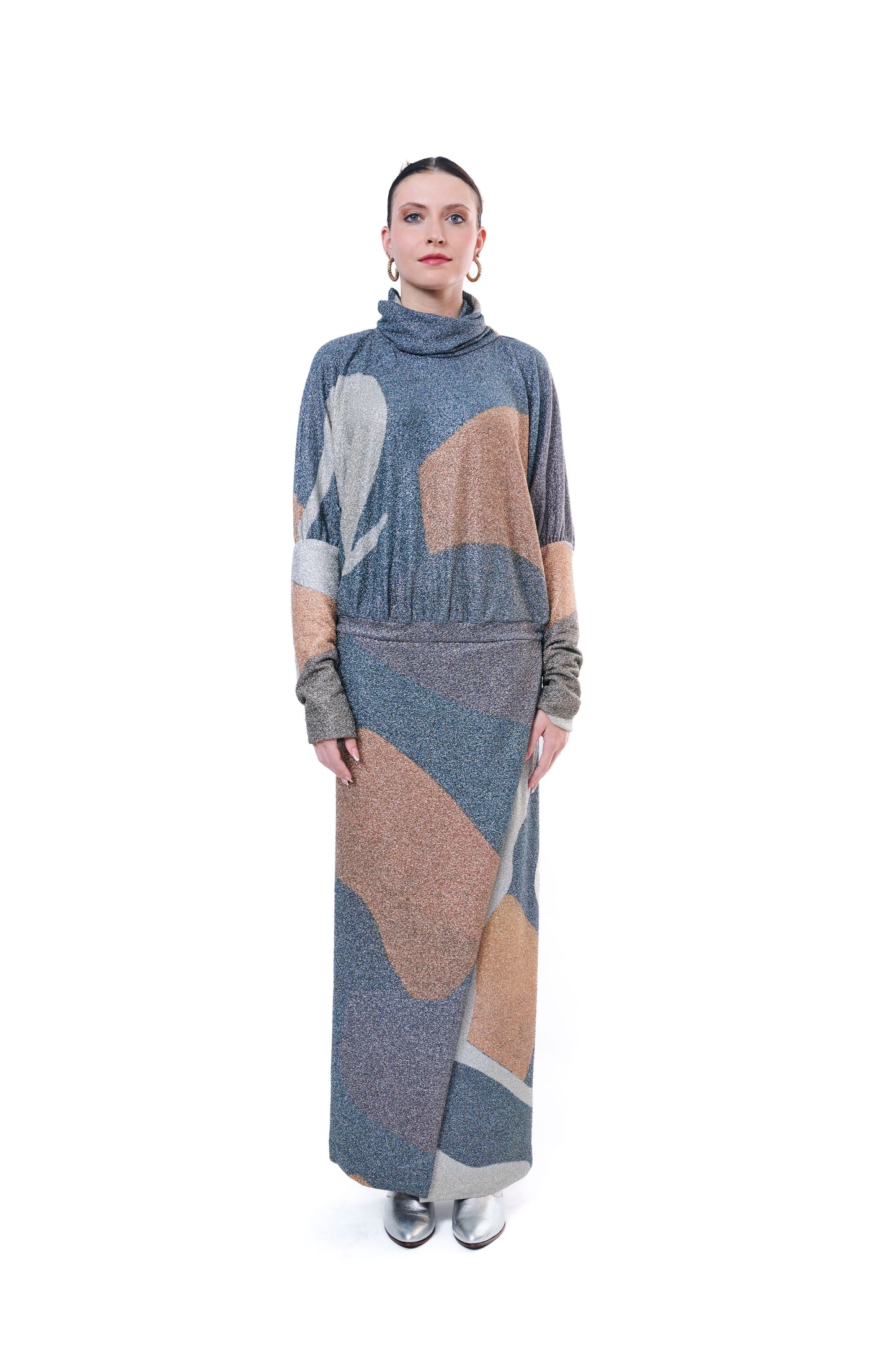 Dress Grapfic Printed Lurex