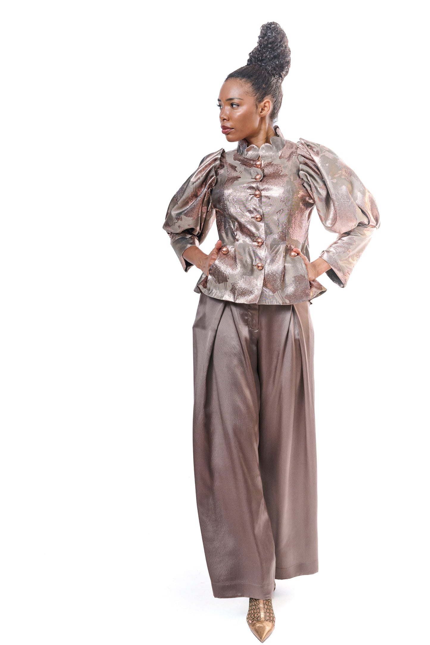 Metallic Jacquard Jacket "Angel"