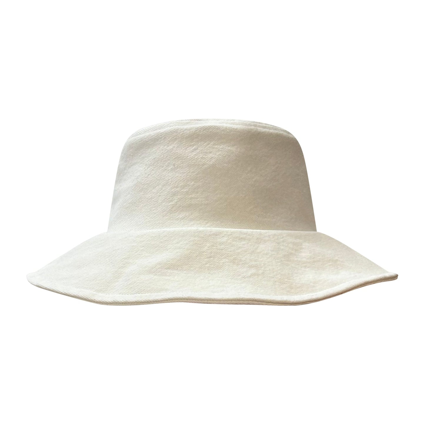 Denim Bucket Hat-White