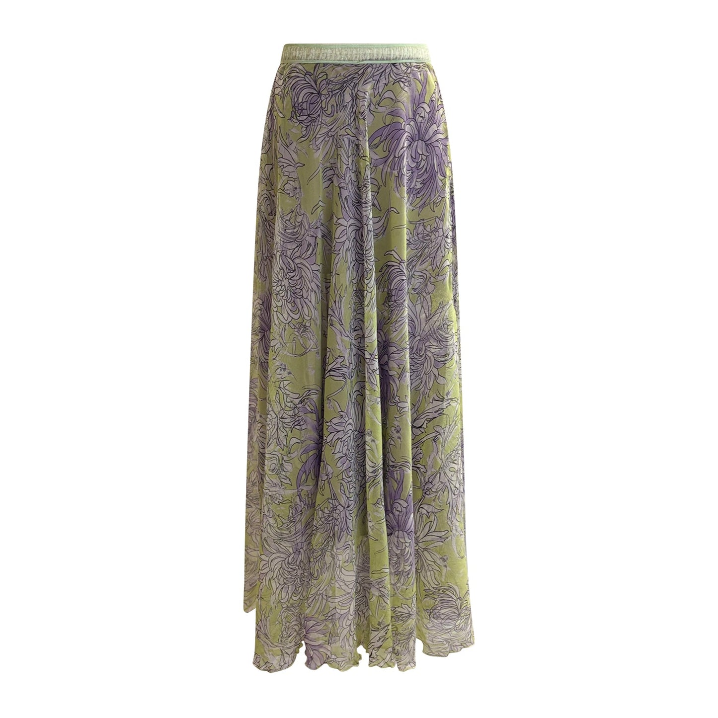 Claire Chrysanthemum Maxi Skirt