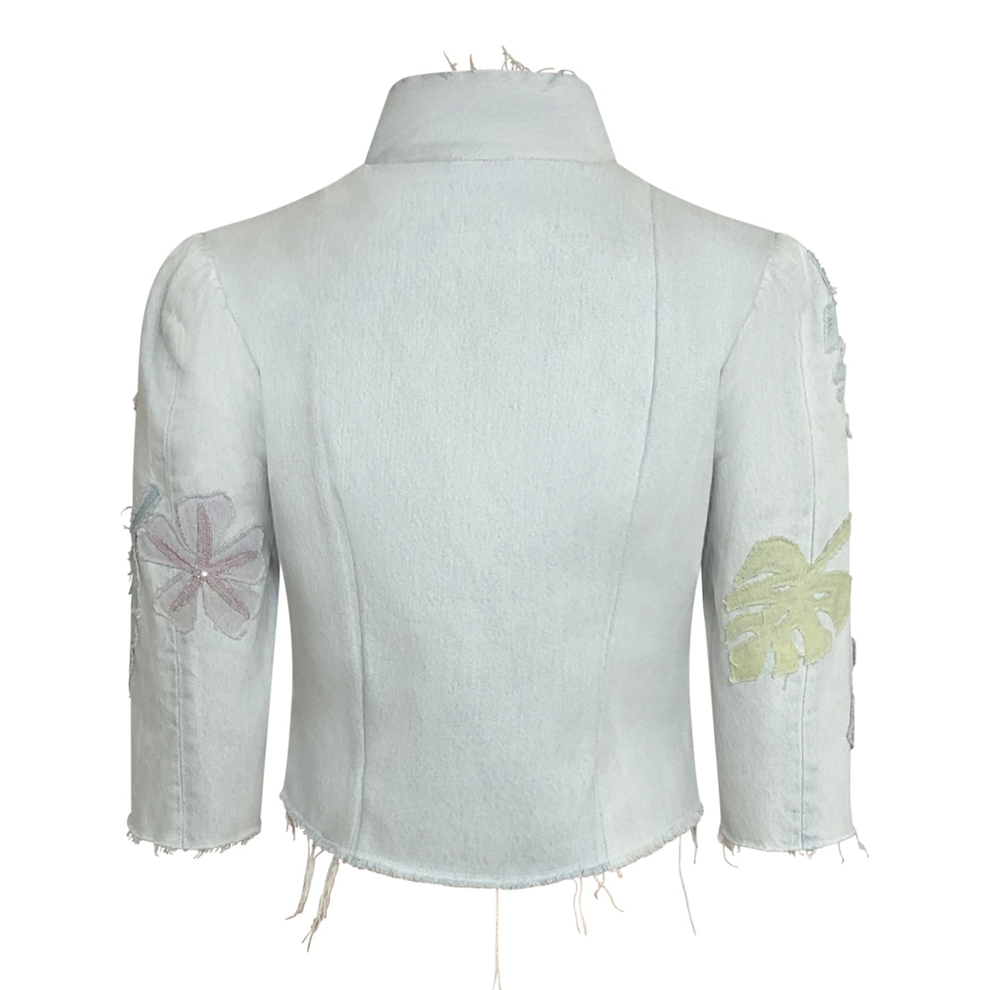 Audrey Tropical Jacket – Bleached Denim