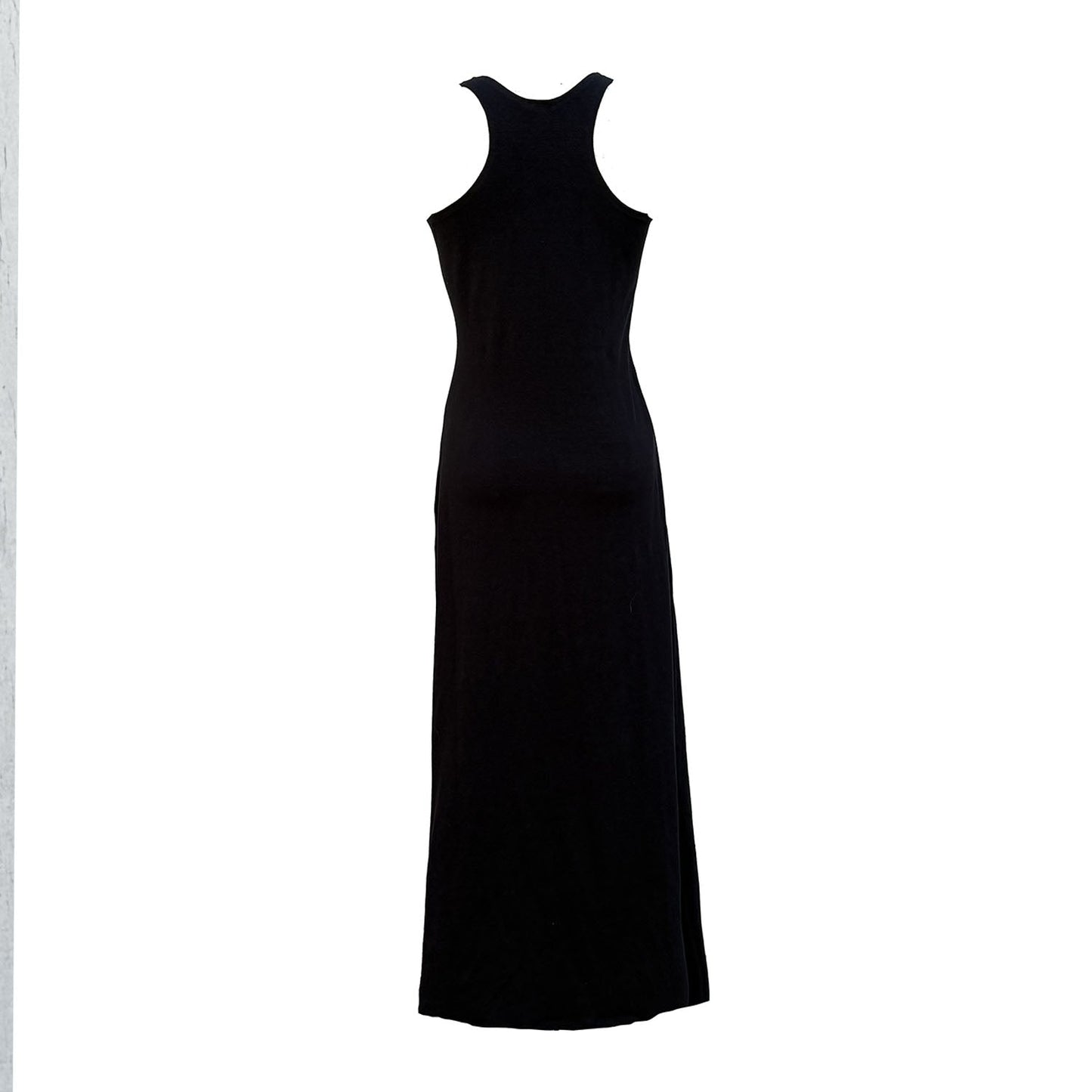 Rhea Dress — Racerback Hemp High/Low- Black