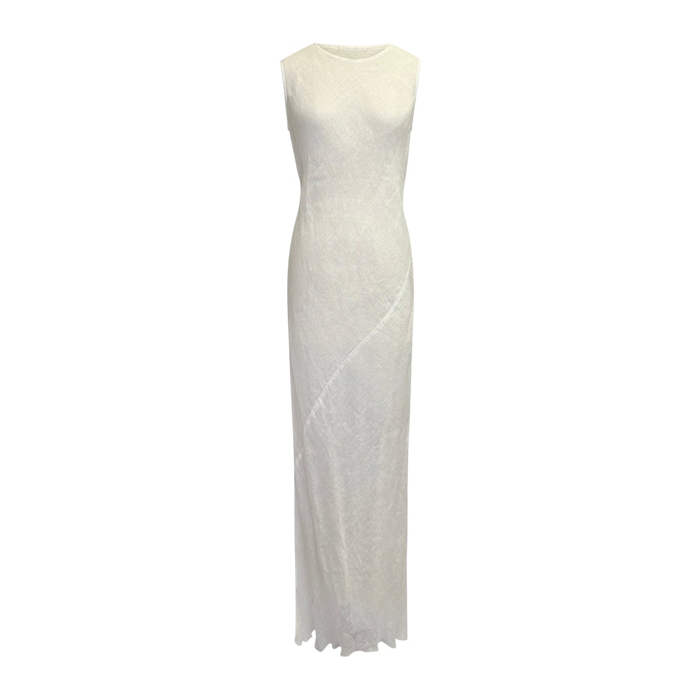 Delphine Linen Voile Bias Maxi Dress