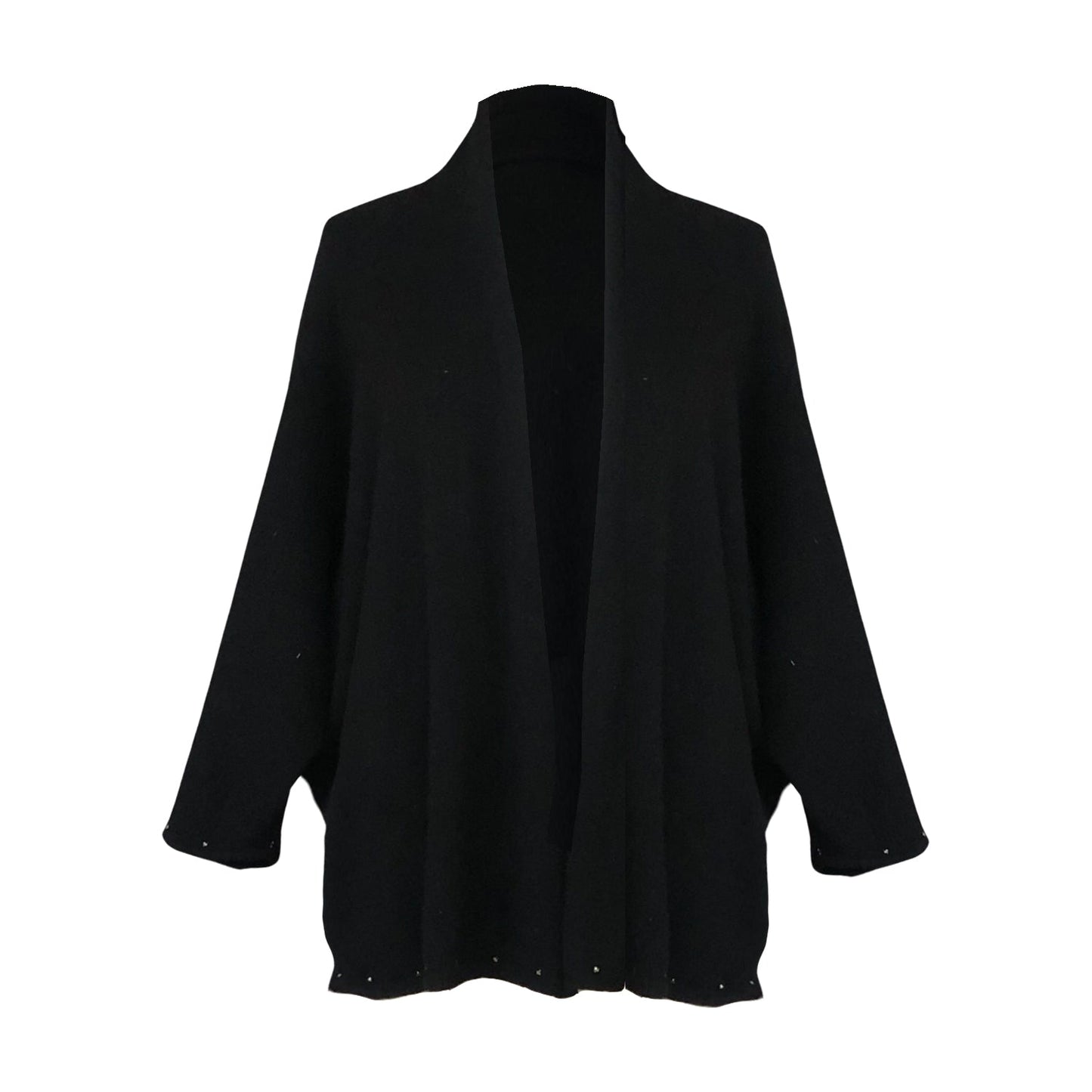 Dragonfly Wrap Sweater – Black with Antique Gold