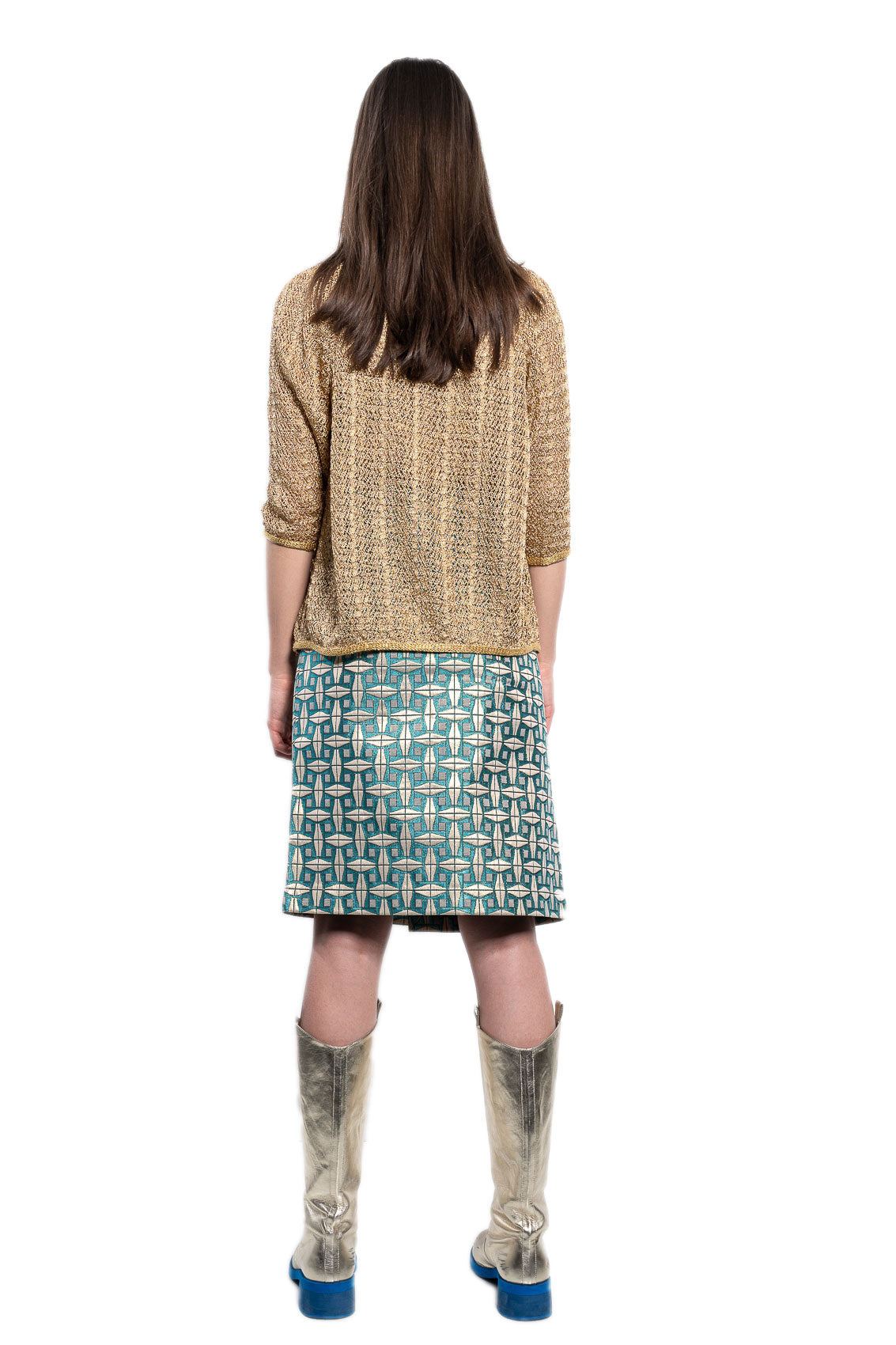 Cardigan Gold Mesh