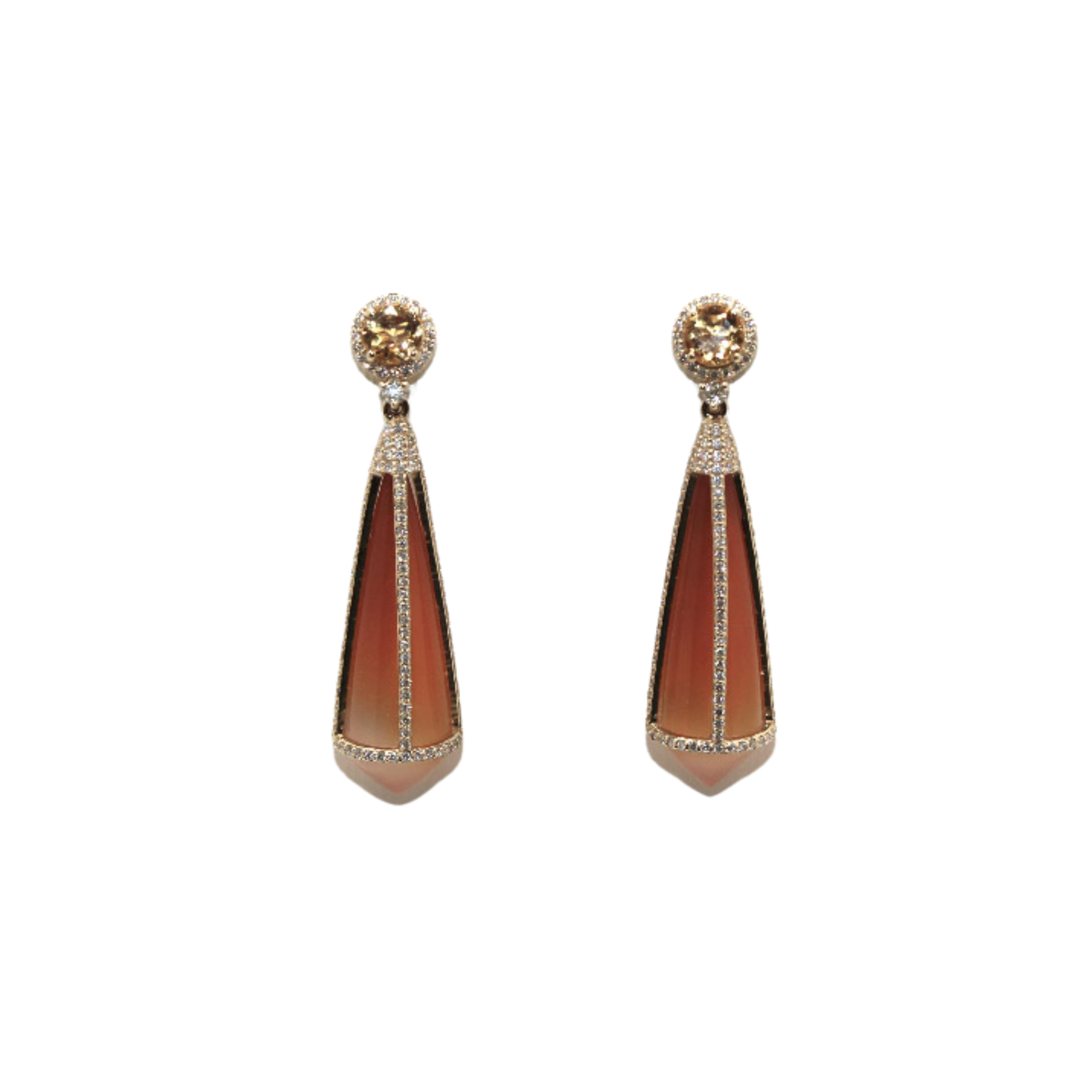 Golden Hour Citrine & Diamond Drops