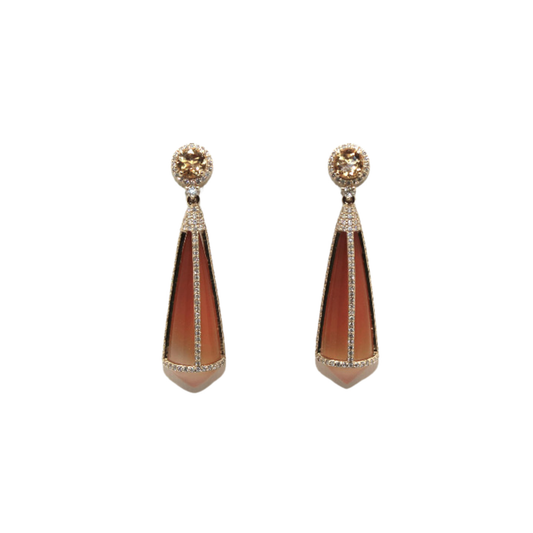 Golden Hour Citrine & Diamond Drops