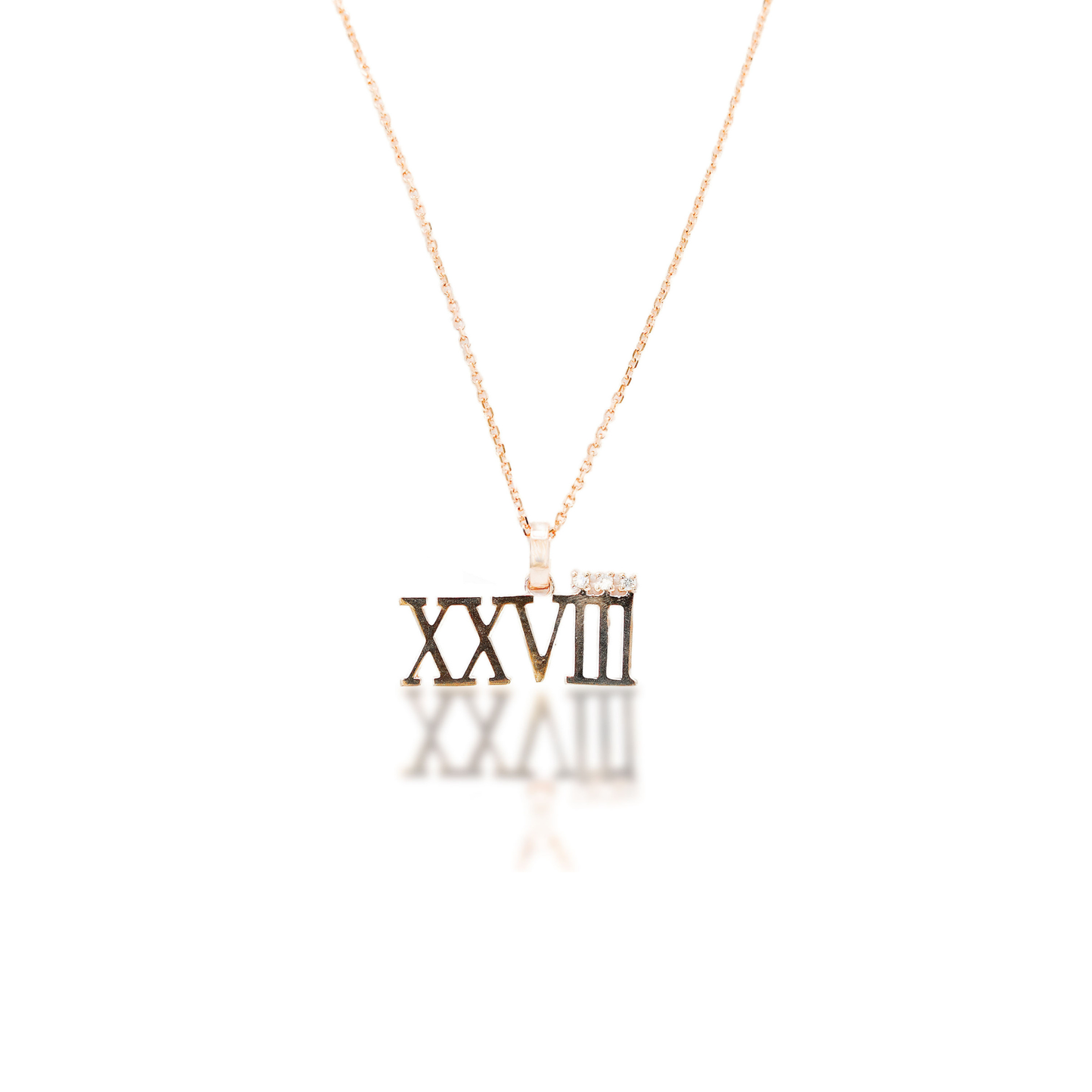 Roman Numeral XXVIII Necklace