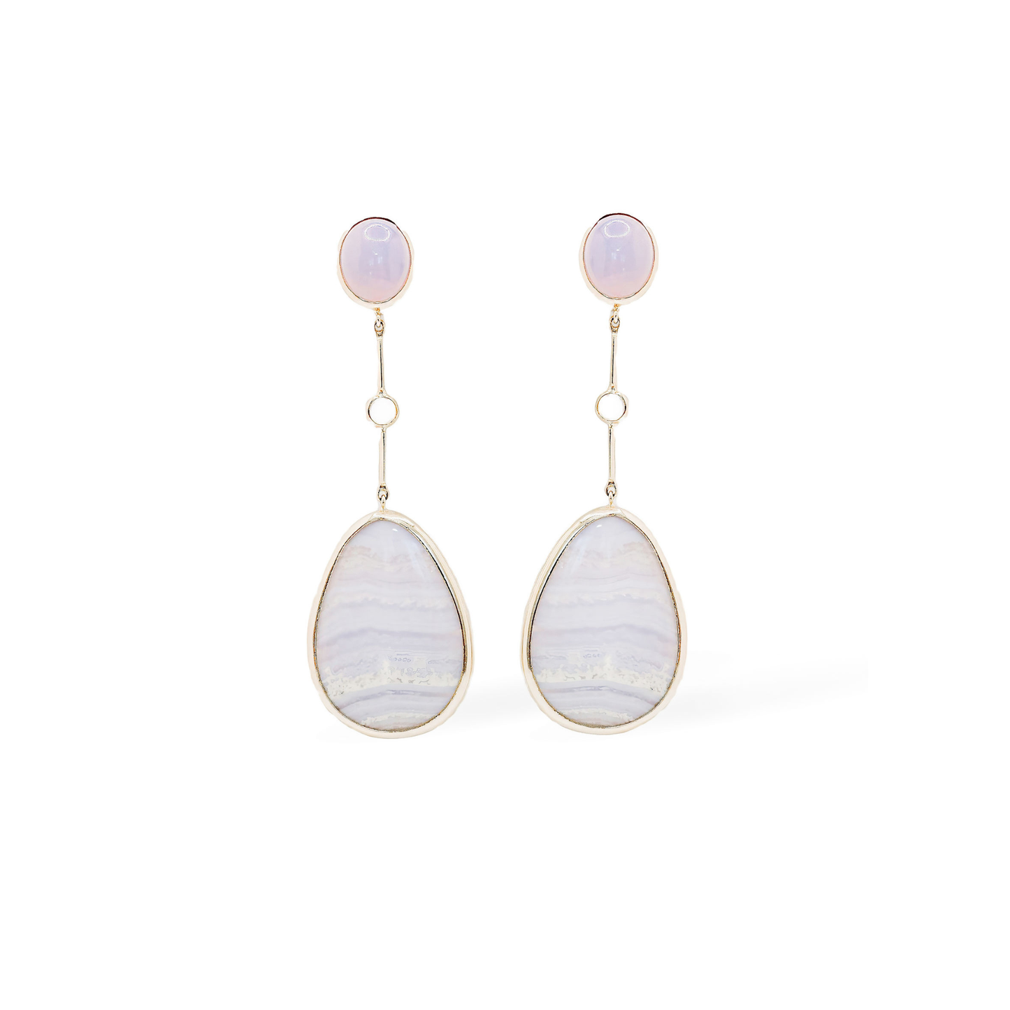 Blue Lace Agate Drop Earrings