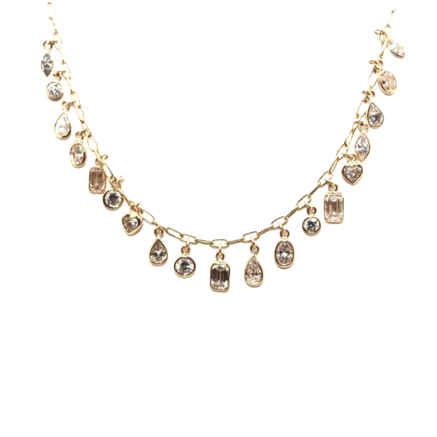 Mixed Drop Diamond Necklace
