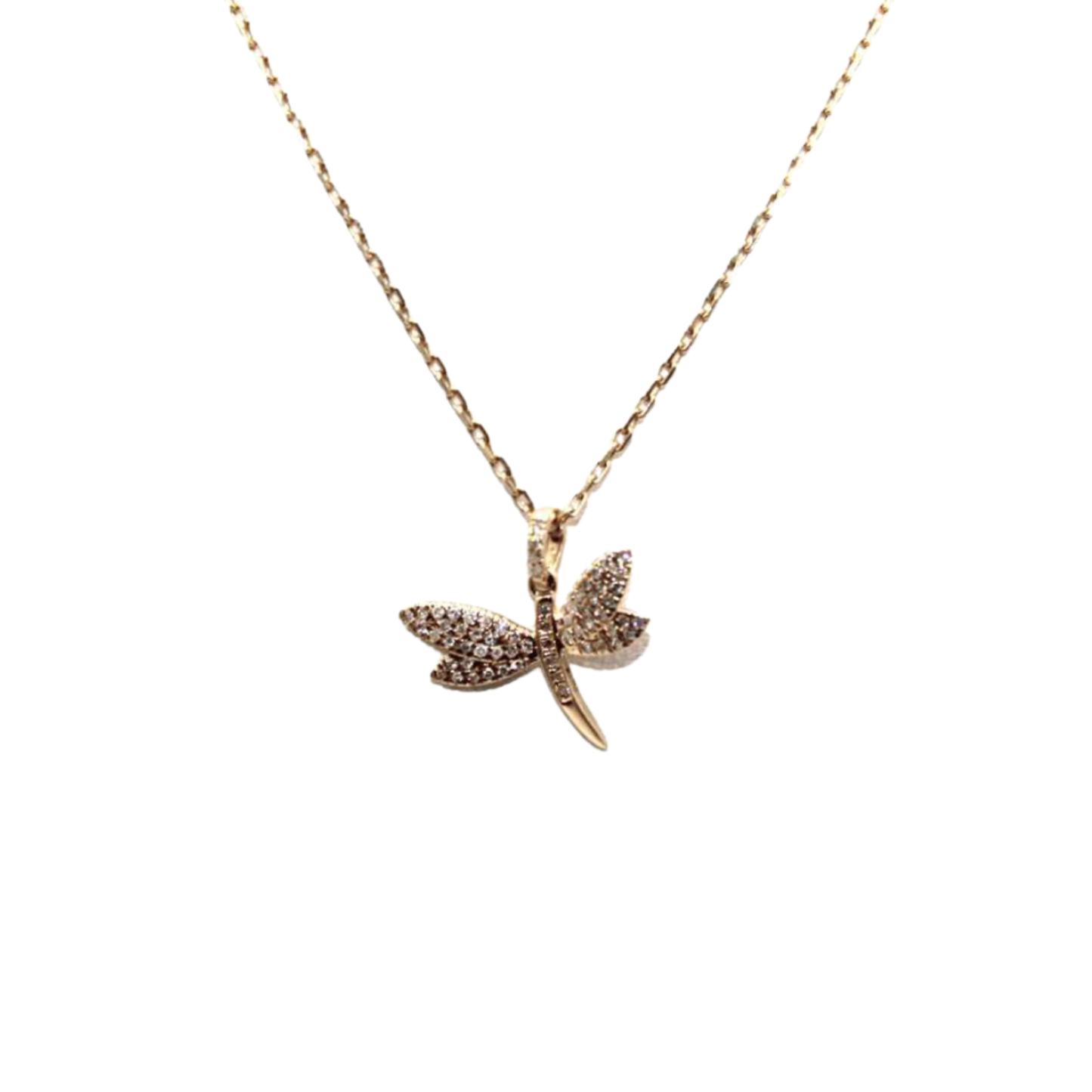 Diamond Dragonfly Necklace