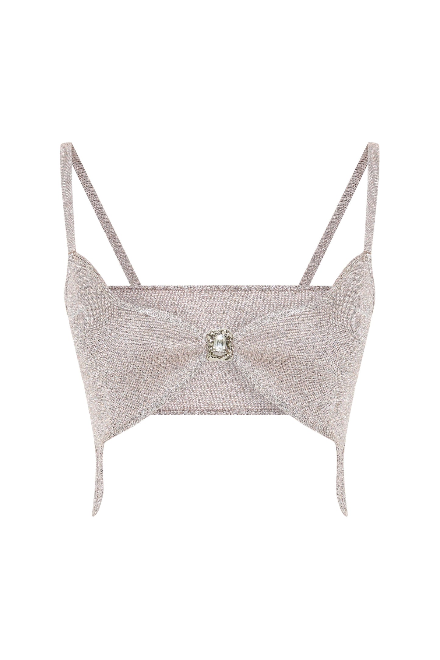 JENDUE Zahrâ Crop - Shimmering Crystal Knit Bralette