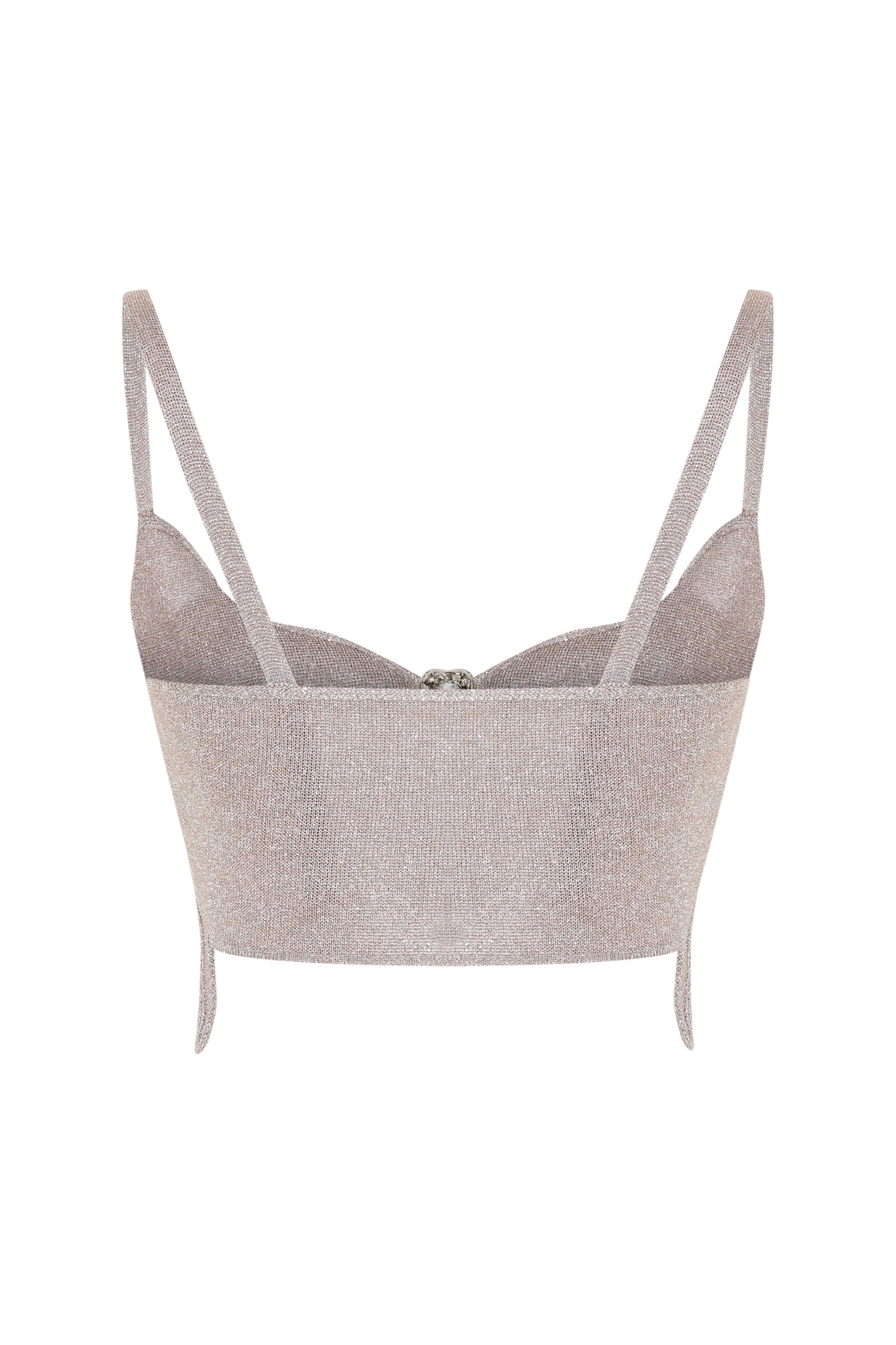 JENDUE Zahrâ Crop - Shimmering Crystal Knit Bralette