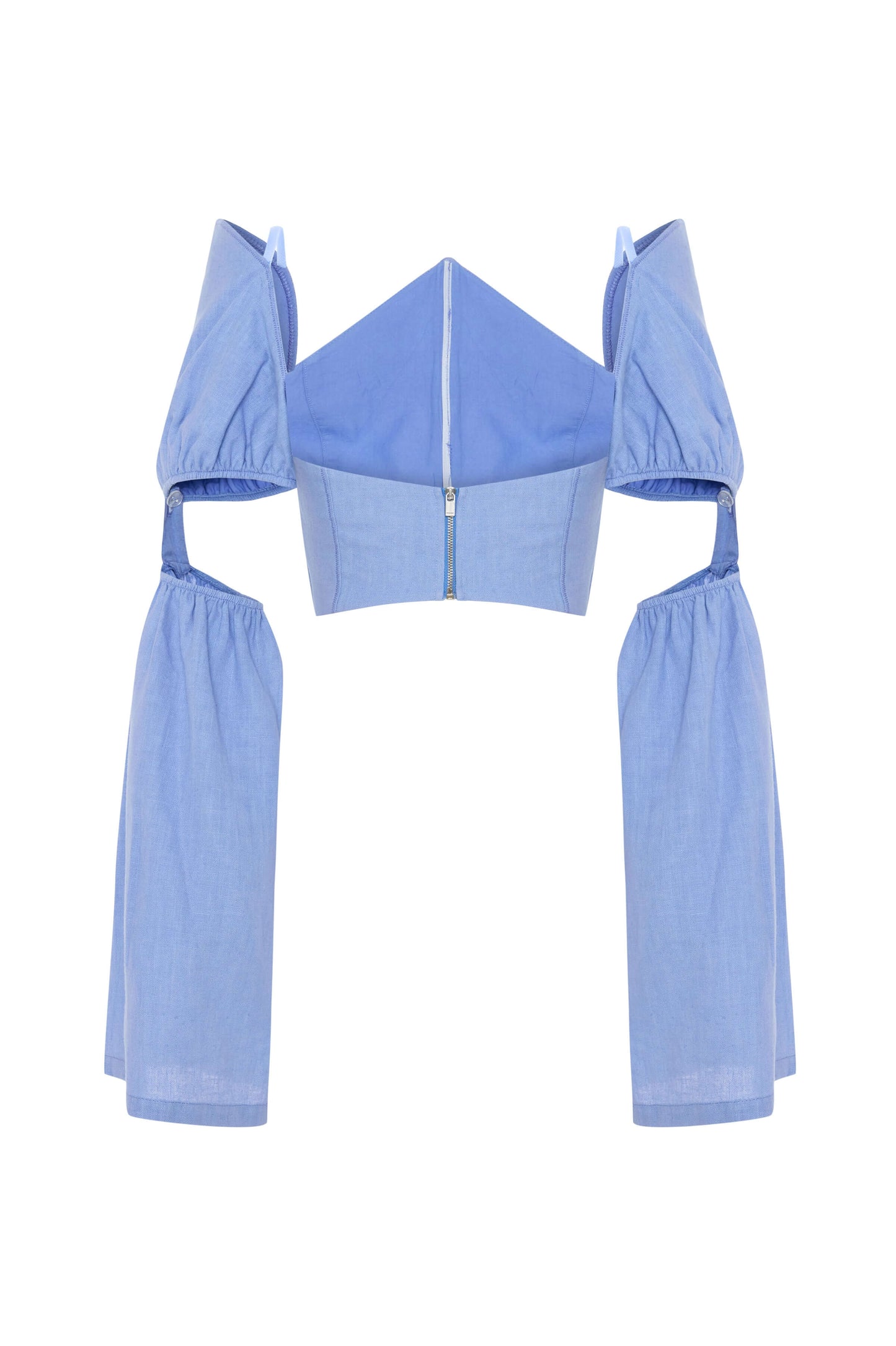 JENDUE Radiosa Sole Crop - Off-Shoulder Corset Puff Top