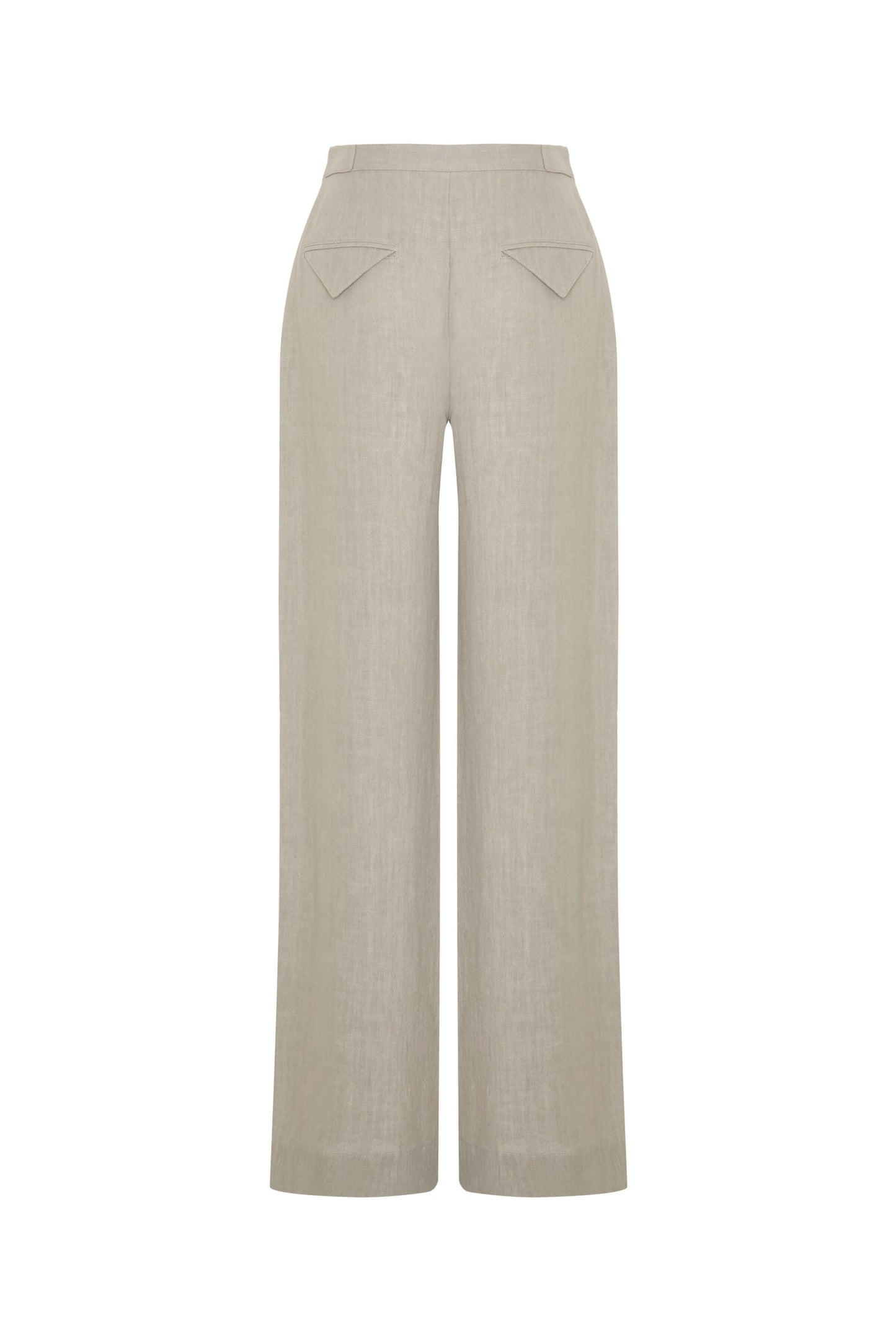 JENDUE Lia Linen Pants- High-Waist Wide Leg Trousers