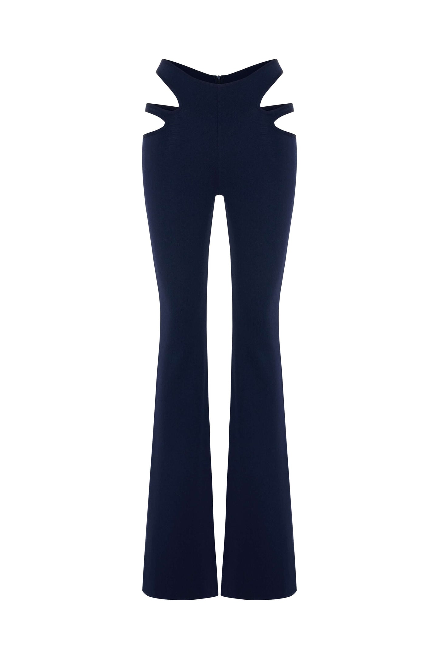 JENDUE Luma Eria Trousers - Cut-Out High-Waist Flare Pants