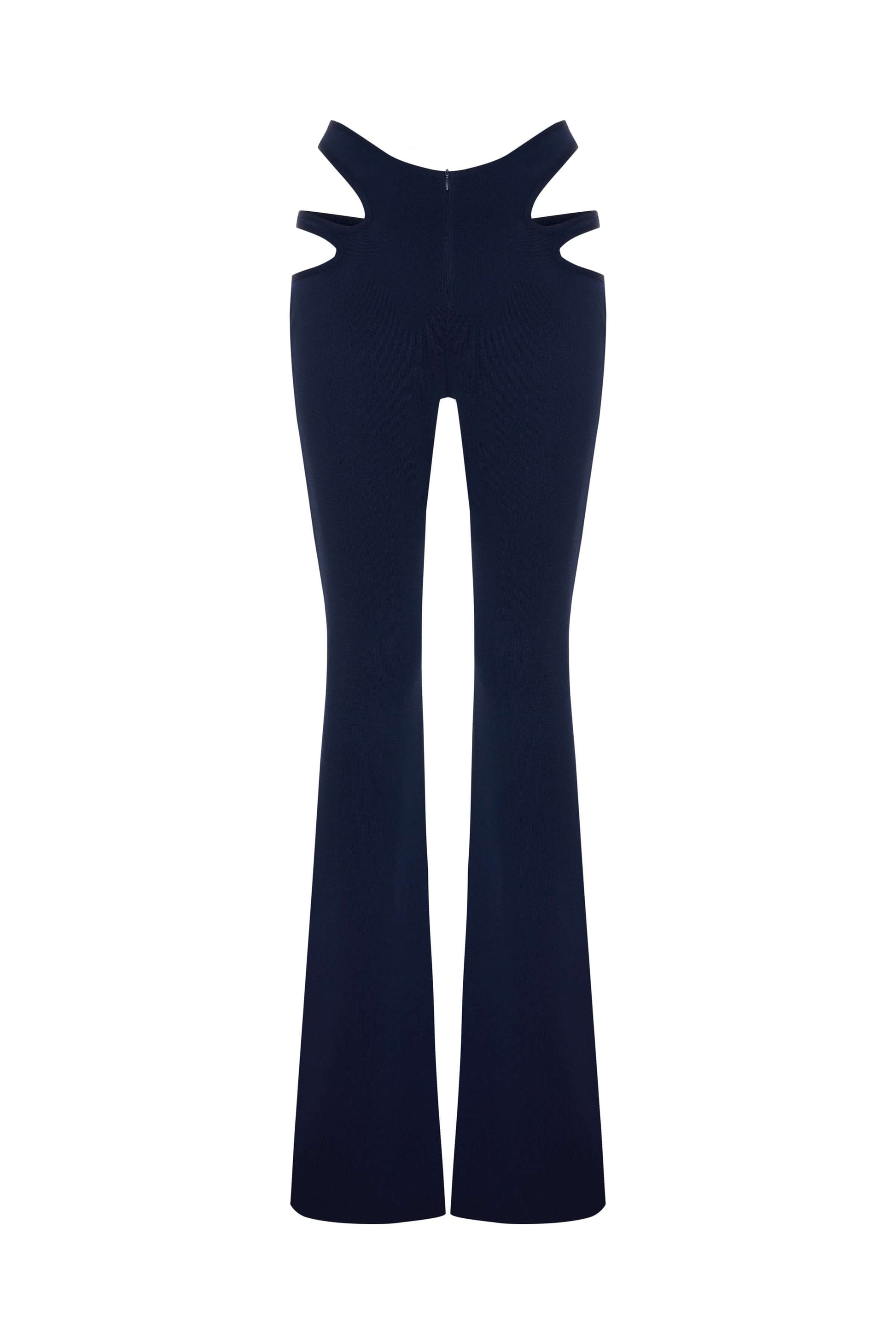 JENDUE Luma Eria Trousers - Cut-Out High-Waist Flare Pants