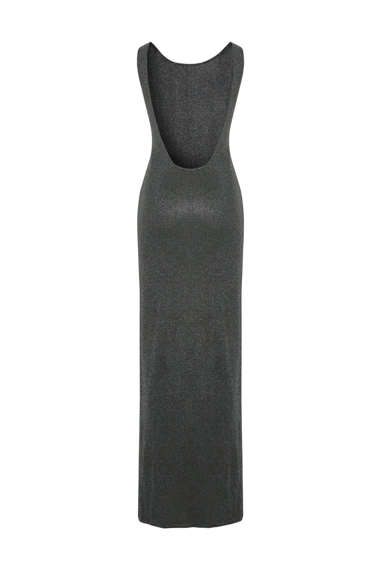 JENDUE Lucenza Dress - Sparkly Sleeveless Maxi with Side Slits