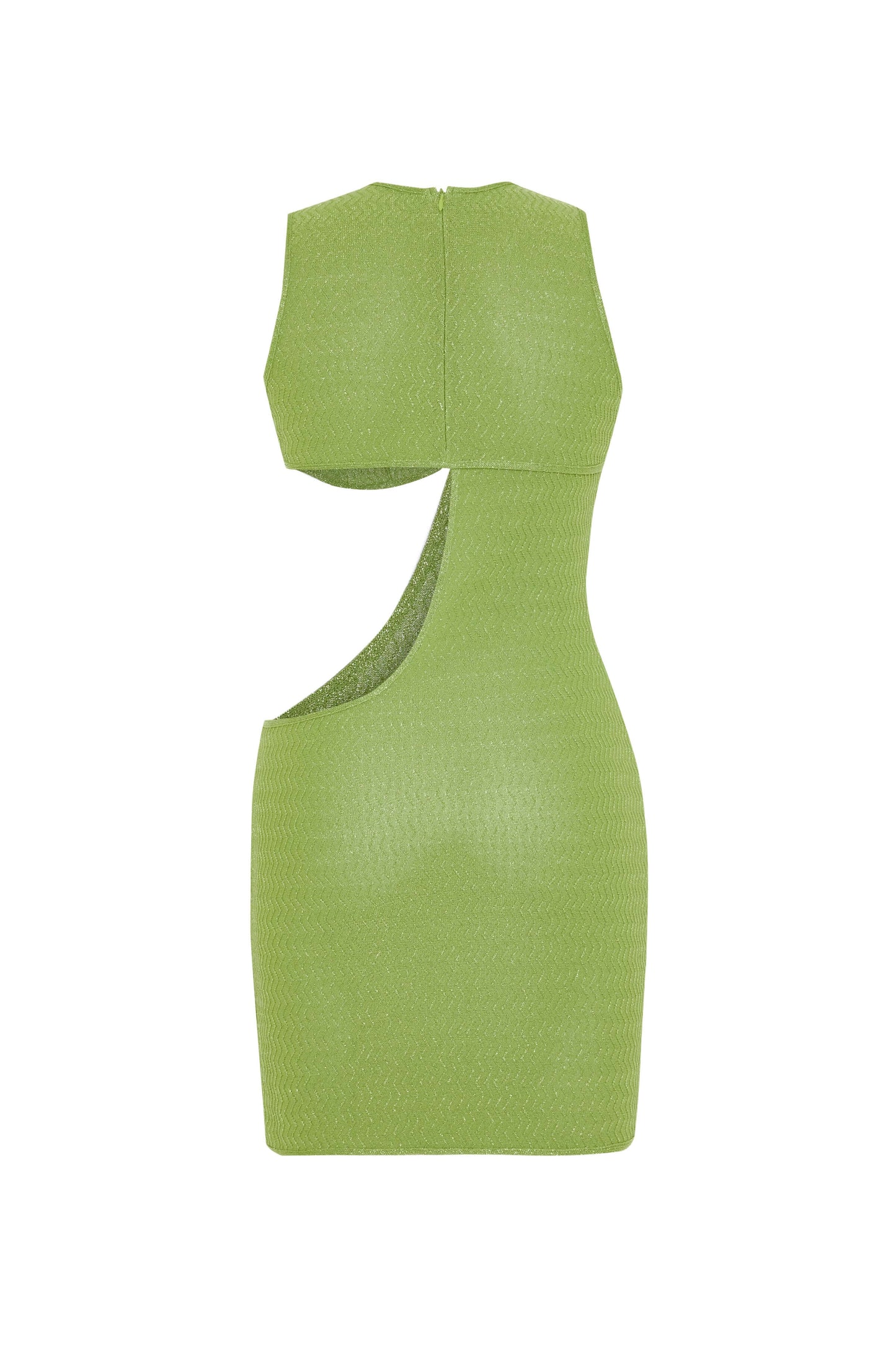 JENDUE Saenari Lime Green Cutout Mini Bodycon Dress