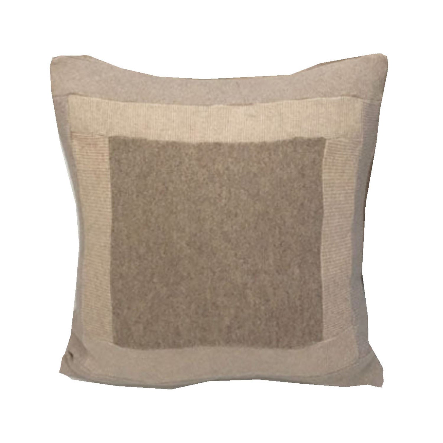 Oatmeal Color Blocked Pillow 18"