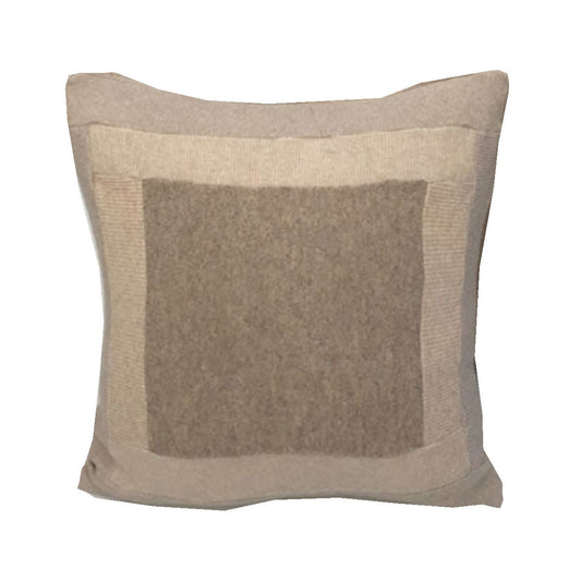 Oatmeal Color Blocked Pillow 18"
