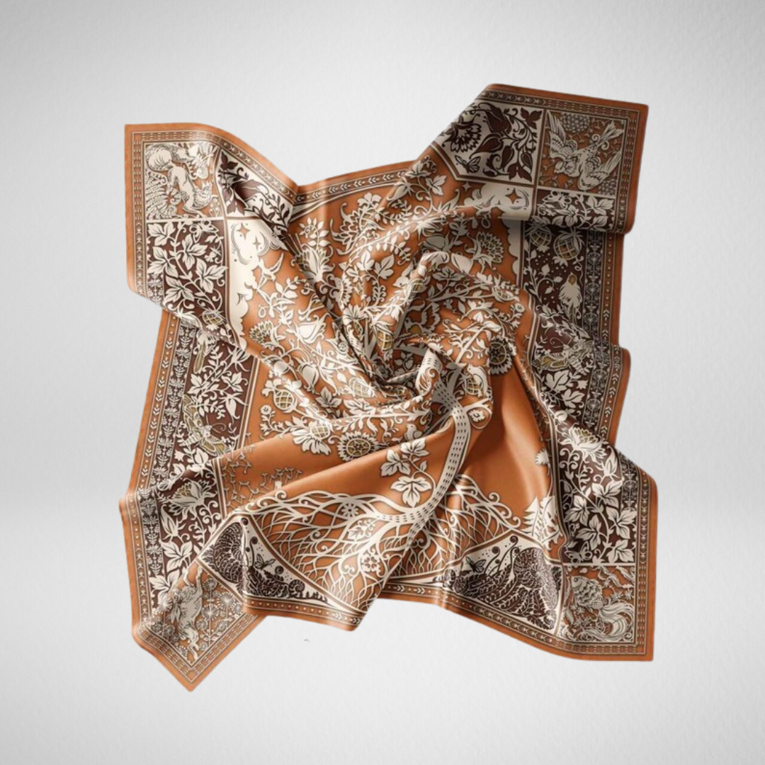 Tree Of Life Scarf In Rust