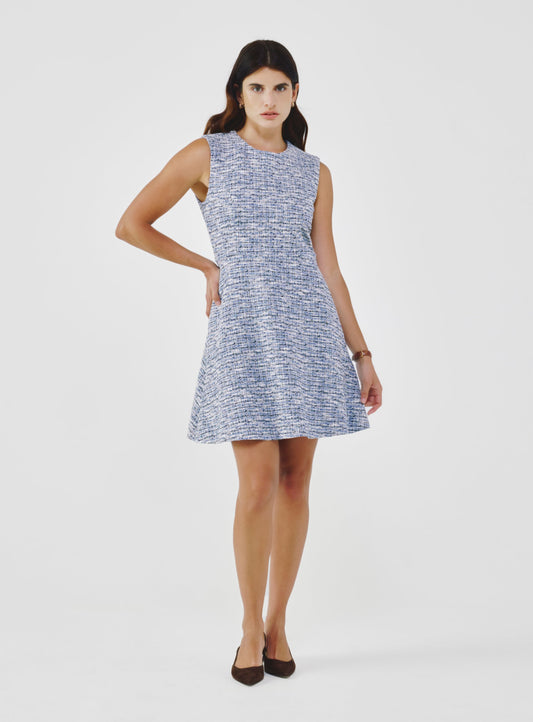 Sleeveless Cotton Tweed Dress