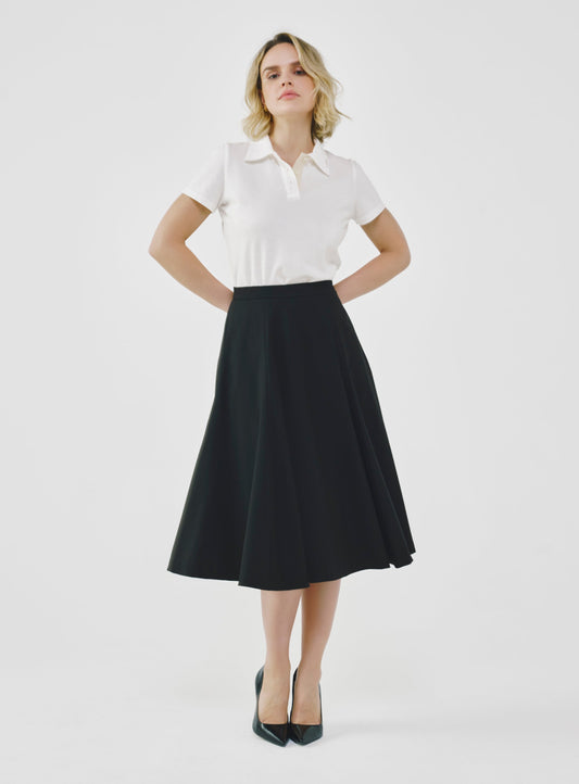 Cotton Polo Shirt with Fancy Tweed