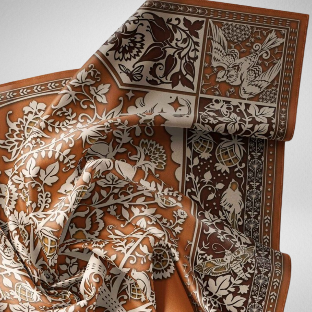 Tree Of Life Scarf In Rust