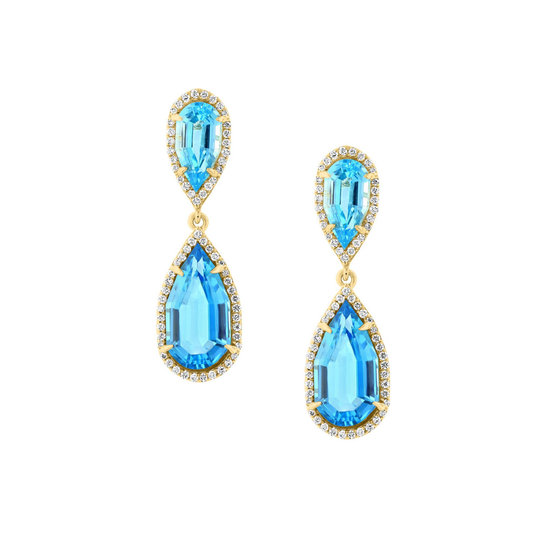 18K Gold Pear Drop Earrings
