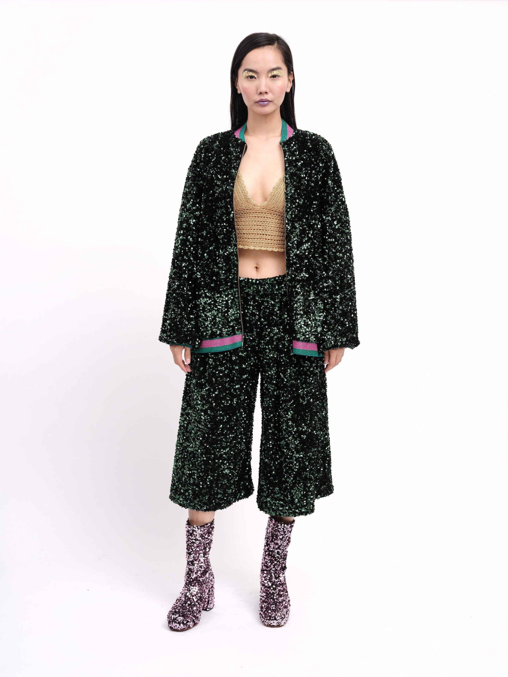 Culottes Sequins Green