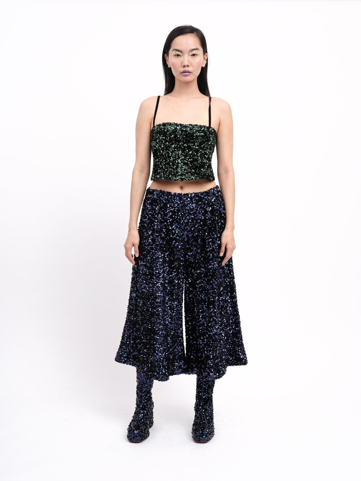 Top Sequins Green