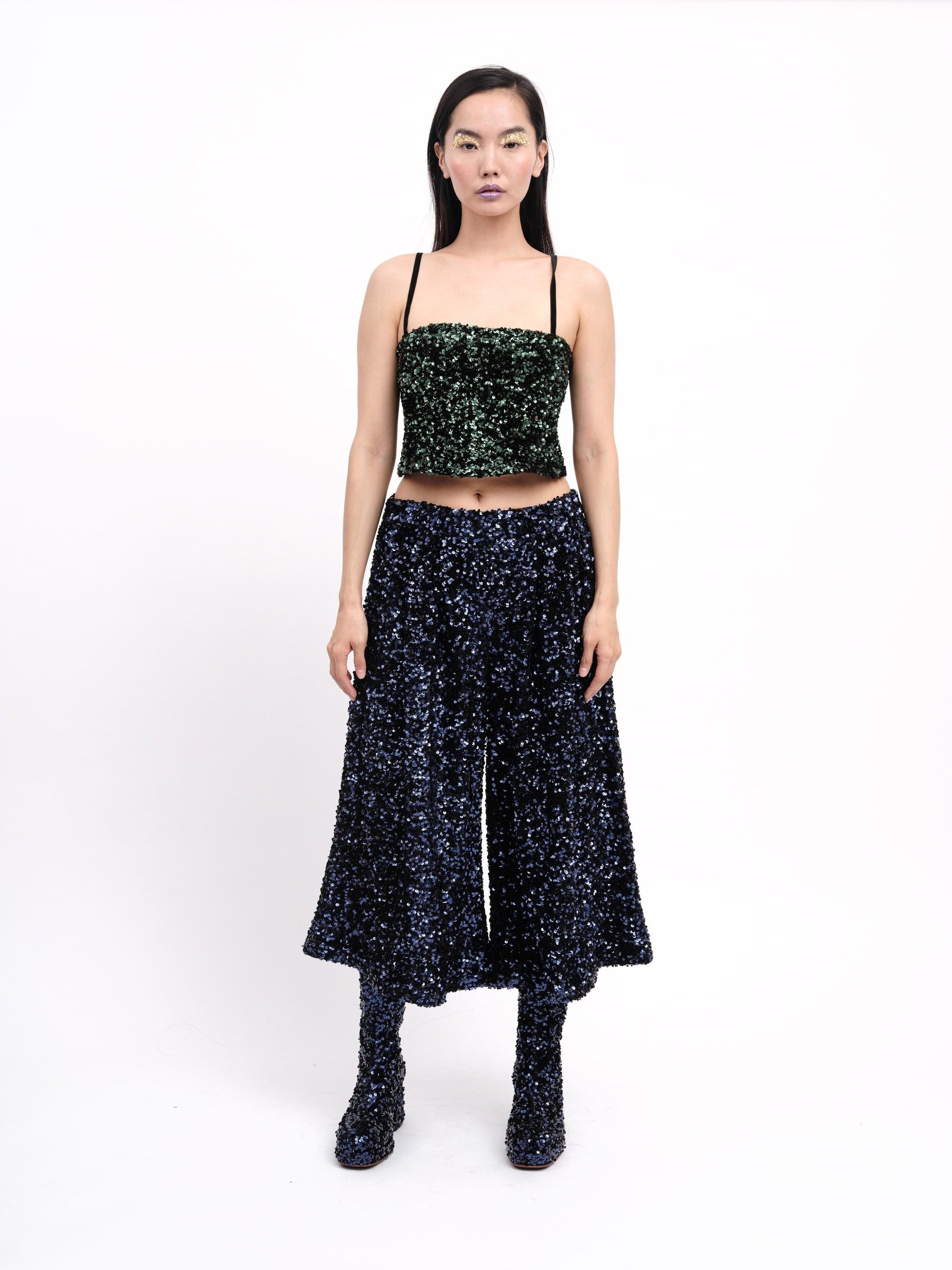 Top Sequins Green