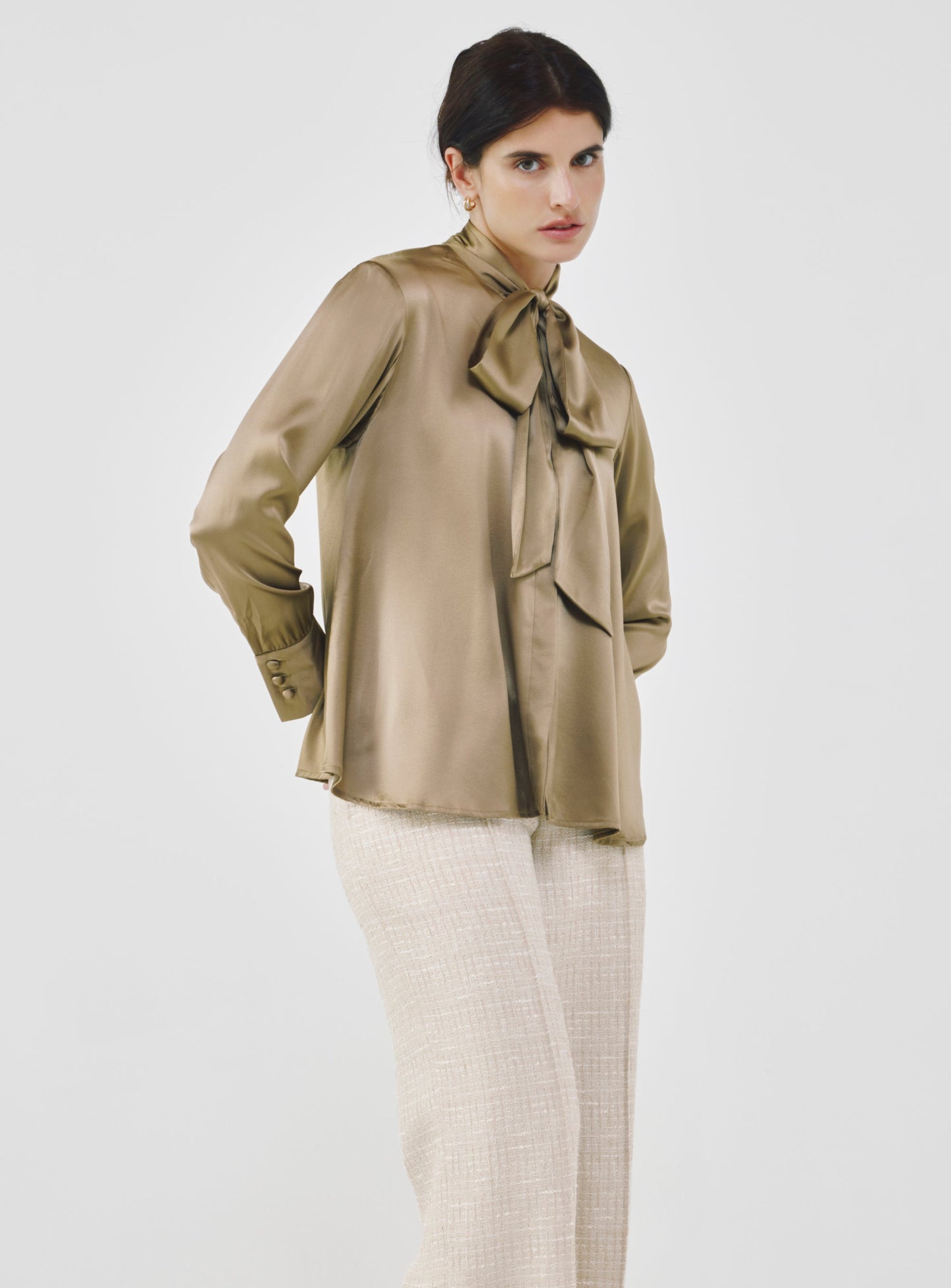 Silk Bow Blouse