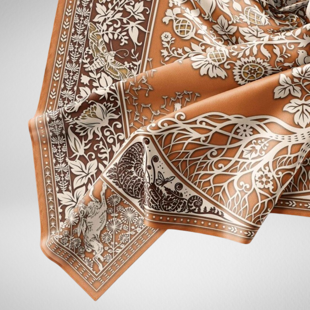 Tree Of Life Scarf In Rust